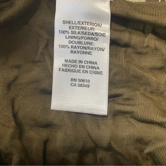 Anne Klein 100% silk silky maxi skirt brown y2k/ 2000/ grunge/ grungey/ vintage - Picture 5 of 5